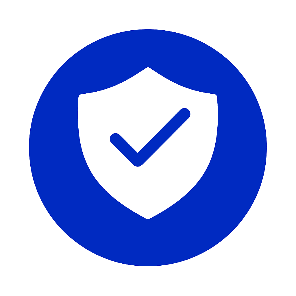 Reliability – shield with checkmark icon representing All Comfort Air’s dependable HVAC service